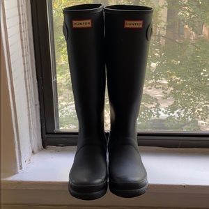 Black hunter packable wellies